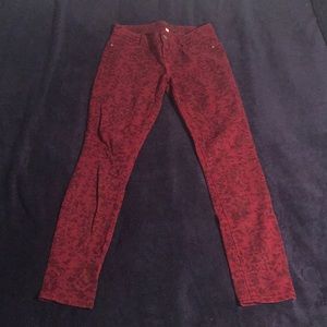 Red Patterned jeans
